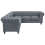 Beliani Corner Sofa 6 Seater CHESTERFIELD Fabric Grey Left Hand 8