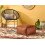 Beliani Pouffe BOULDER Fabric Golden Brown 2