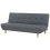 Beliani Sofa Bed 3 Seater ALSTEN Fabric Dark Grey 6