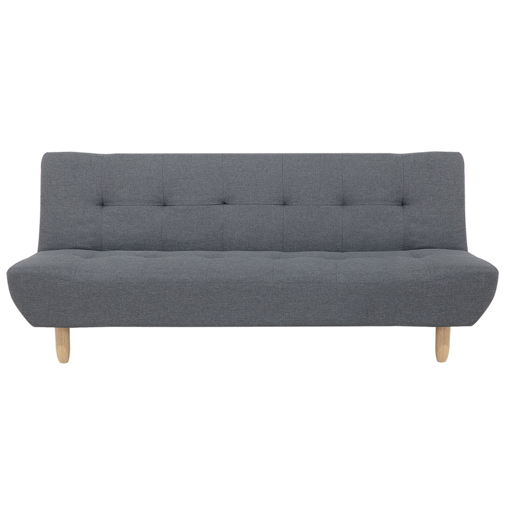 Sofa Bed 3 Seater ALSTEN Fabric Dark Grey
