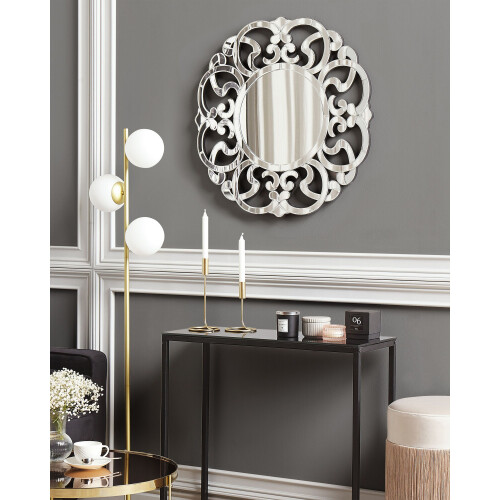 Beliani Wall Mirror MORNAIX 70 cm 70 cm Silver 1