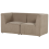 Beliani Modular Sofa 2 Seater LEMVIG Corduroy Taupe 5