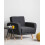 Beliani Recliner Chair FLORLI Fabric Black 3
