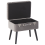 Beliani Storage Stool MALLARD Velvet Grey 6
