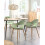 Beliani Set of 2 Dining Chairs UTICA Light Green 2