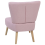 Beliani Armchair VAASA Fabric Pink 4