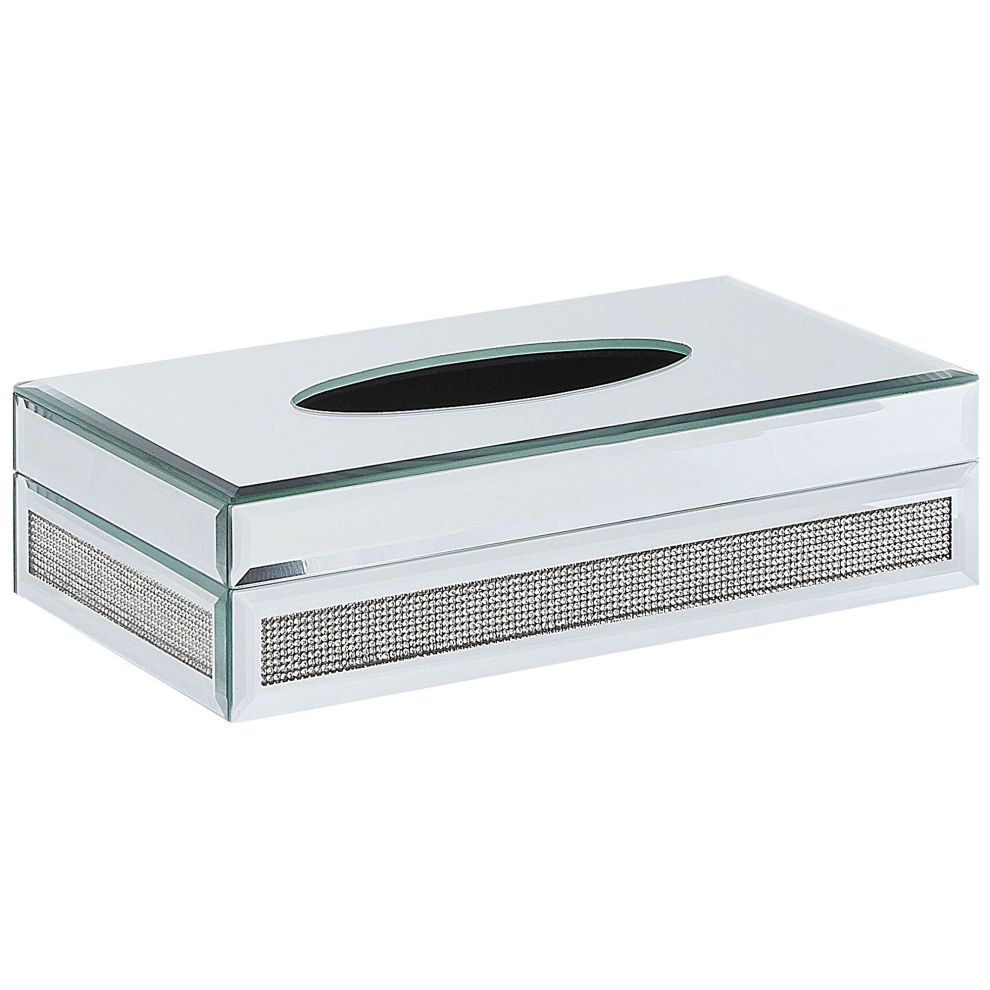 Tissue Box CHARLY Glass Silver