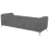 Beliani Sofa 3 Seater SOTRA Velvet Grey 6