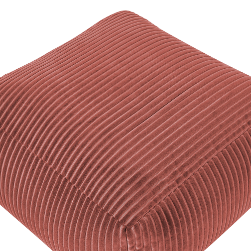 Beliani Pouffe MUKKI Cotton Light Red 2