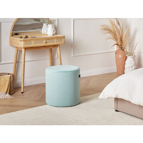 Beliani Pouffe LOVETT Velvet Mint Green 1