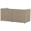 Beliani Modular Sofa 2 Seater LEMVIG Corduroy Taupe 6