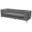 Beliani Sofa 3 Seater SOTRA Velvet Grey 5