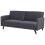Beliani Sofa Bed 3 Seater SENJA Velvet Grey 4