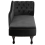 Beliani Right-Hand Chaise Longue NIMES Velvet Black 5