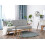 Beliani Sofa Bed 3 Seater FROYA Fabric Light Grey 2