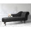 Beliani Right-Hand Chaise Longue NIMES Velvet Black 2