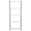 Beliani 5 Tier Shelving Unit MOBILE TRIO 164 cm Brown/ White 2