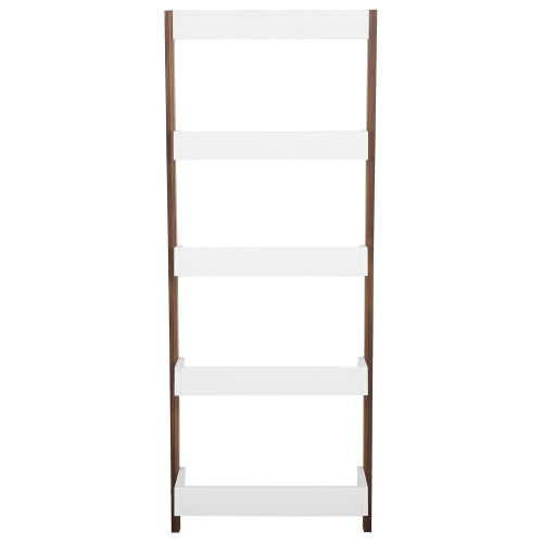 Beliani 5 Tier Shelving Unit MOBILE TRIO 164 cm Brown/ White 1