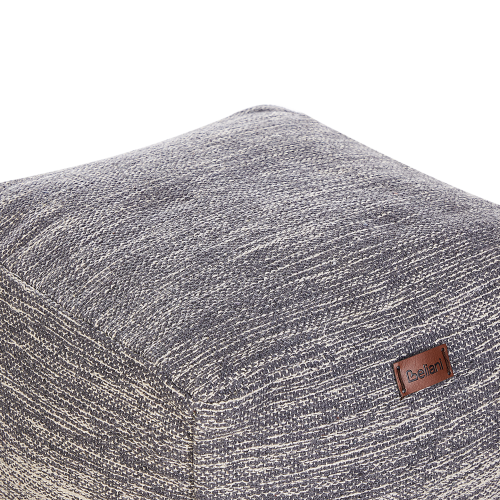 Beliani Pouffe HIRRI Cotton Light Grey 1