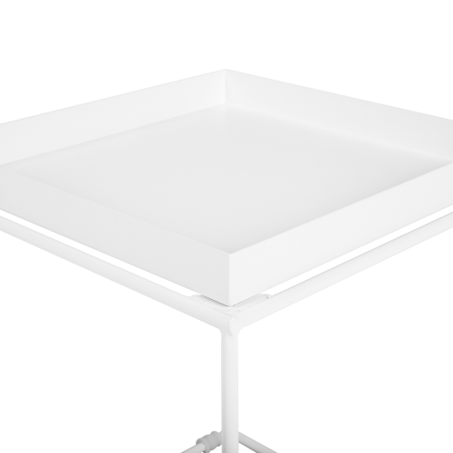 Beliani Side Table SAXON Metal White 2