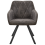 Beliani Set of 2 Dining Chairs MONEE Fabric Dark Grey 5
