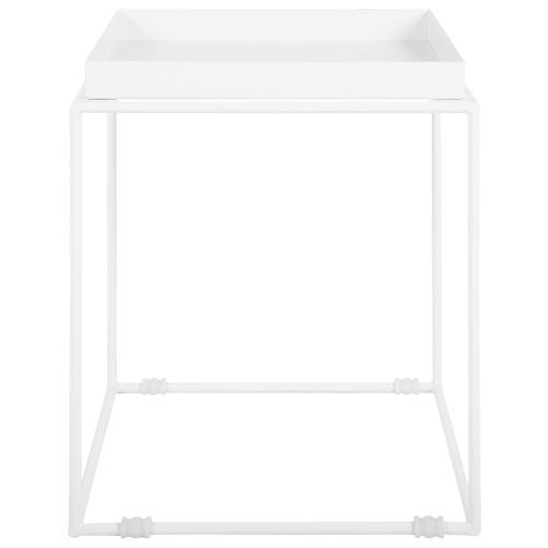 Beliani Side Table SAXON Metal White 1