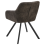 Beliani Set of 2 Dining Chairs MONEE Fabric Dark Grey 6