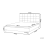 Beliani Bed Fabric LA ROCHELLE 160 x 200 cm (EU King Size) Light Grey 4