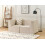 Beliani Modular Sofa 2 Seater LEMVIG Corduroy Light Beige 4