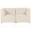 Beliani Modular Sofa 2 Seater LEMVIG Corduroy Light Beige 2