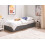 Beliani Ottoman Bed without Headboard DINAN Fabric Dark Grey 90 x 200 cm (EU Single) 2