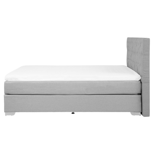 Beliani Divan Bed Fabric DUCHESS 160 x 200 cm (EU King Size) Light Grey 2