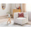 Beliani Corner Seat LEMVIG Off-White Corduroy 2