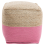 Beliani Pouffe KIRAMA Jute Pink 4