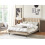Beliani Bed Velvet VILLETTE 140 x 200 cm (EU Double) Beige 3