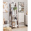 Beliani 5 Tier Shelving Unit MOBILE DUO 166 cm Brown/ White 2