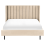 Beliani Bed Velvet VILLETTE 140 x 200 cm (EU Double) Beige 5