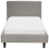 Beliani Bed Fabric FITOU 90 x 200 cm (EU Single) Light Grey 5