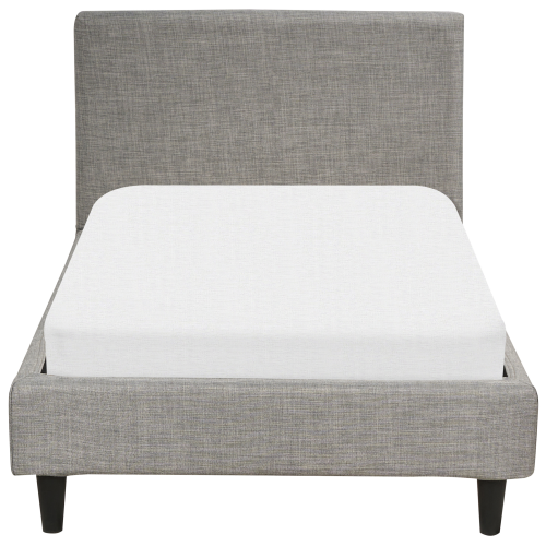 Beliani Bed Fabric FITOU 90 x 200 cm (EU Single) Light Grey 2