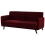 Beliani Sofa Bed 3 Seater SENJA Velvet Dark Red 2