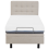 Beliani Adjustable Bed Fabric DUKE 90 x 200 cm (EU Single) Beige 2