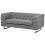 Beliani Sofa 2 Seater VISSLAND Fabric Light Grey 4