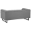 Beliani Sofa 2 Seater VISSLAND Fabric Light Grey 5