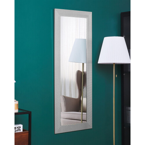 Beliani Wall Mirror DERVAL 50 cm 130 cm Silver 1