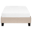 Beliani Bed without Headboard Fabric ROANNE 90 x 200 cm (EU Single) Beige 4