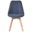 Beliani Set of 2 Dining Chairs DAKOTA II Fabric Blue 3