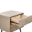 Beliani 2 Drawer Bedside Table ESSONNE Faux Leather Beige 2