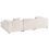 Beliani Corner Sofa DOLVA Corduroy Off-White Left Hand 2