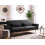 Beliani Sofa Bed 3 Seater EINA Velvet Black 2