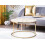Beliani Coffee Table CORAL Marble/ Gold 2